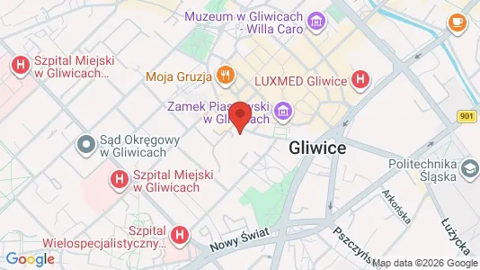 Apartments for rent i Gliwice - kort over placeringen