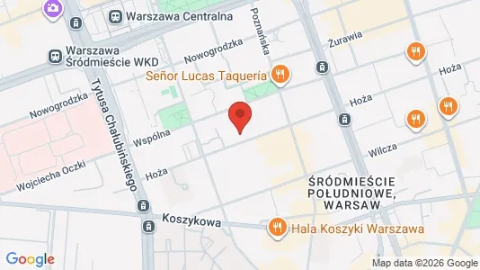 Apartments for rent i Warszawa Śródmieście - kort over placeringen
