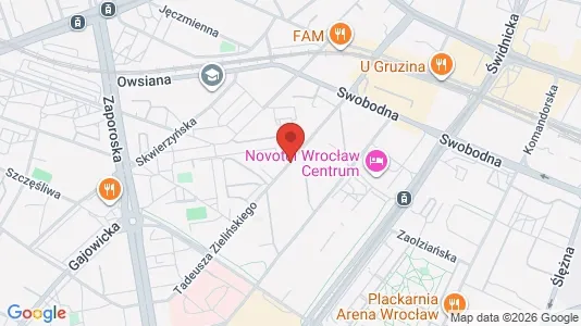 Apartments for rent i Wrocław - kort over placeringen