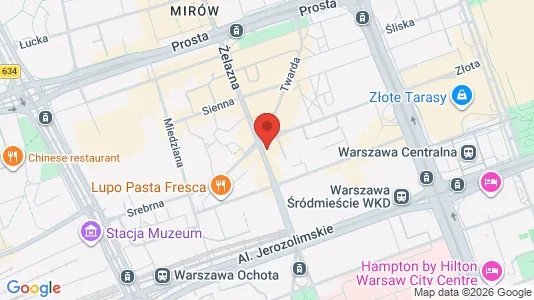 Apartments for rent i Warszawa Wola - kort over placeringen