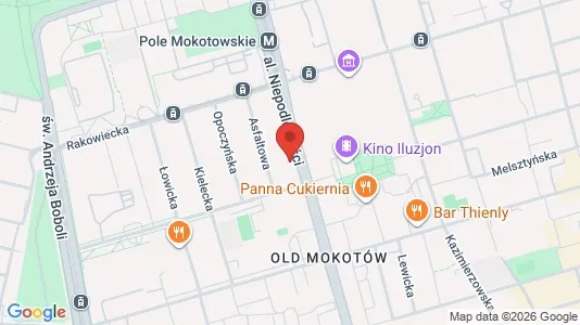 Apartments for rent i Warszawa Mokotów - kort over placeringen