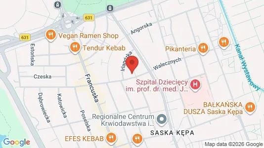 Apartments for rent i Warszawa Praga-Południe - kort over placeringen