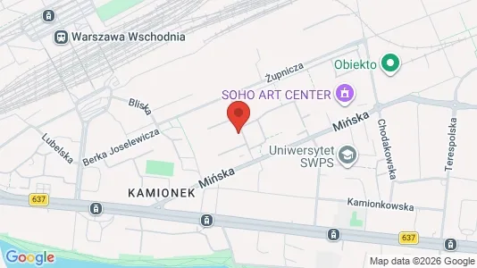 Apartments for rent i Warszawa Praga-Południe - kort over placeringen