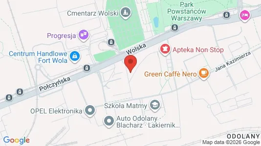 Apartments for rent i Warszawa Wola - kort over placeringen