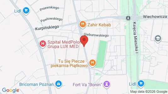 Apartments for rent i Poznań - kort over placeringen