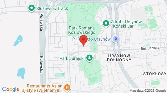 Apartments for rent i Warszawa Ursynów - kort over placeringen