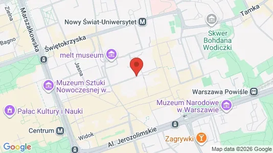 Apartments for rent i Warszawa Śródmieście - kort over placeringen