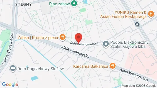 Apartments for rent i Warszawa Mokotów - kort over placeringen
