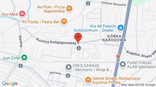 Apartments for rent i Kraków Krowodrza - kort over placeringen