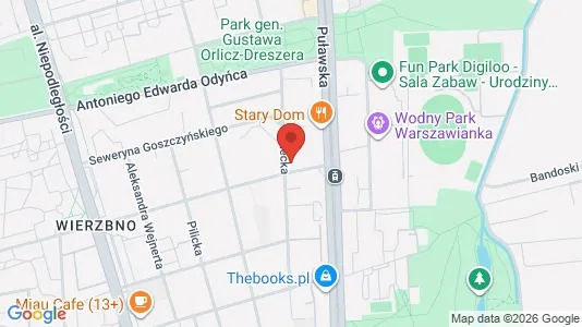 Apartments for rent i Warszawa Mokotów - kort over placeringen
