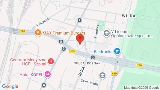 Apartments for rent i Poznań - kort over placeringen