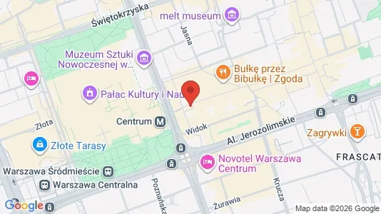 Apartments for rent i Warszawa Śródmieście - kort over placeringen
