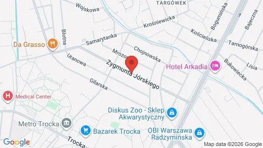 Apartments for rent i Warszawa Targówek - kort over placeringen