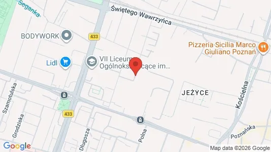 Apartments for rent i Poznań - kort over placeringen