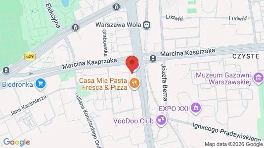Apartments for rent i Warszawa Wola - kort over placeringen