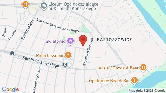 Apartments for rent i Wrocław - kort over placeringen