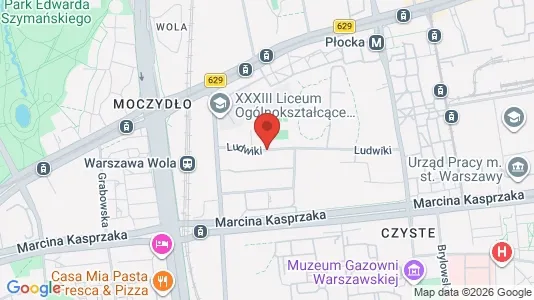 Apartments for rent i Warszawa Wola - kort over placeringen