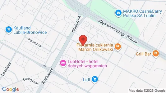 Apartments for rent i Lublin - kort over placeringen