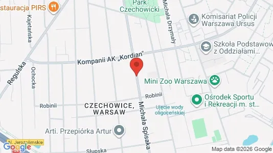 Apartments for rent i Warszawa Ursus - kort over placeringen