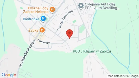 Rooms for rent i Zabrze - kort over placeringen