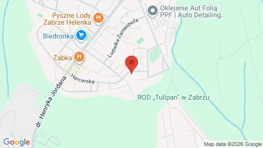 Rooms for rent i Zabrze - kort over placeringen