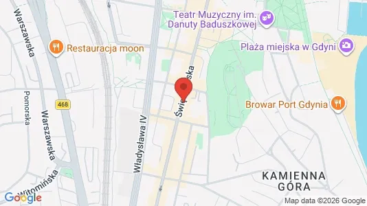 Apartments for rent i Gdynia - kort over placeringen