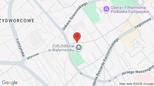 Apartments for rent i Białystok - kort over placeringen