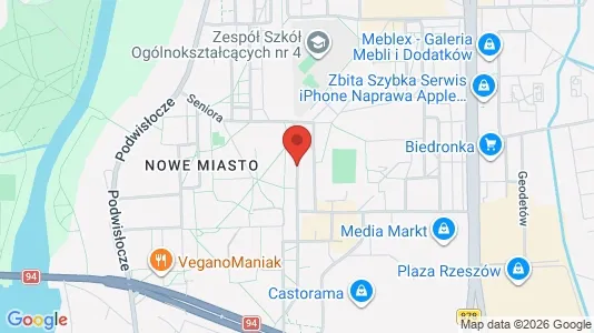Rooms for rent i Rzeszów - kort over placeringen