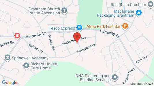 Apartments for rent i Grantham - Lincolnshire - kort over placeringen