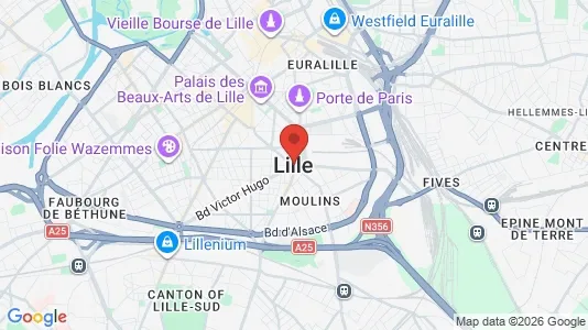 Houses for rent i Lille - kort over placeringen