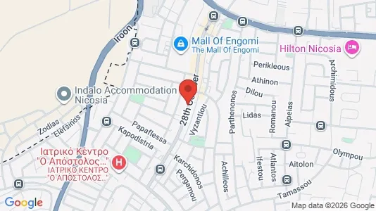 Apartments for rent i Nicosia Egkomi - kort over placeringen