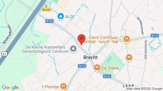 Apartments for rent i Brecht - kort over placeringen