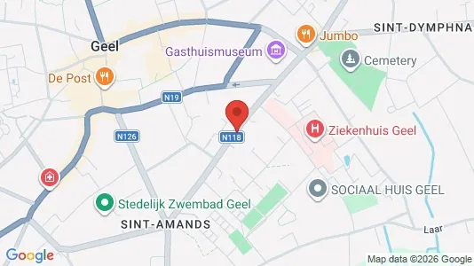 Apartments for rent i Geel - kort over placeringen