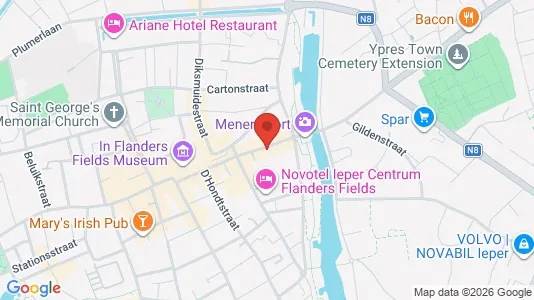 Apartments for rent i Ieper - kort over placeringen