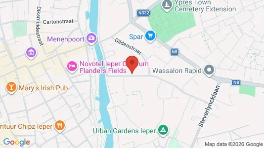 Apartments for rent i Ieper - kort over placeringen