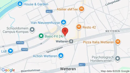 Apartments for rent i Wetteren - kort over placeringen