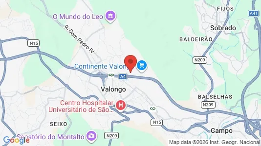 Apartments for rent i Valongo - kort over placeringen