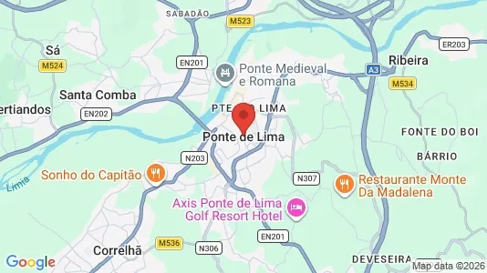 Houses for rent i Ponte de Lima - kort over placeringen
