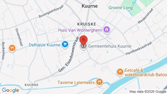 Apartments for rent i Kuurne - kort over placeringen