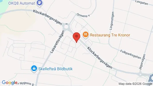 Apartments for rent i Skellefteå - kort over placeringen