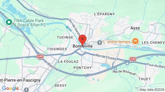 Apartments for rent i Bonneville - kort over placeringen