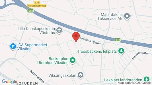 Apartments for rent i Västerås - kort over placeringen