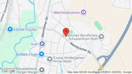 Apartments for rent i Roth - kort over placeringen