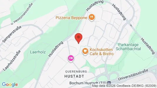 Apartments for rent i Bochum - kort over placeringen