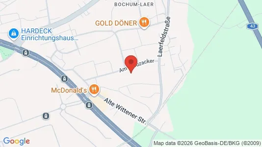 Apartments for rent i Bochum - kort over placeringen