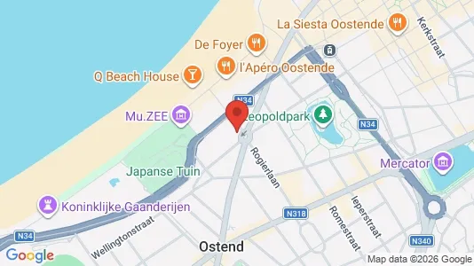 Apartments for rent i Oostende - kort over placeringen