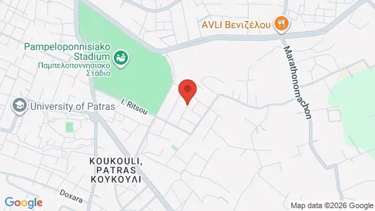 Apartments for rent i Patras - kort over placeringen