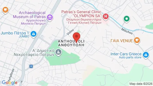 Apartments for rent i Patras - kort over placeringen