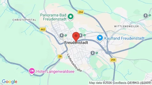 Apartments for rent i Freudenstadt - kort over placeringen