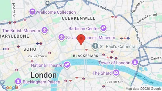Apartments for rent i London EC4A - kort over placeringen